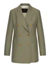 Seafarer Gold-button Double-breasted Blazer In Green