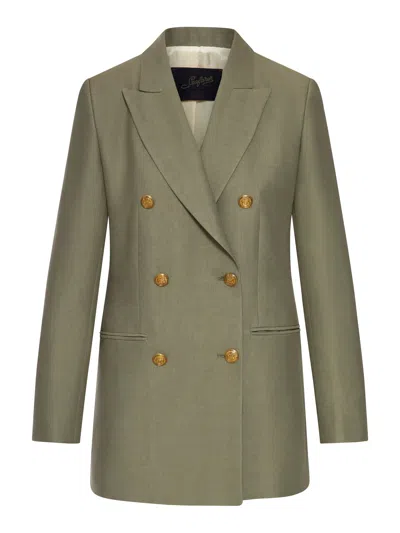 Seafarer Double Breasted Jacket In Green