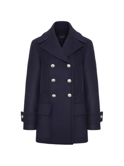 Seafarer Double-breasted Coat In Blue