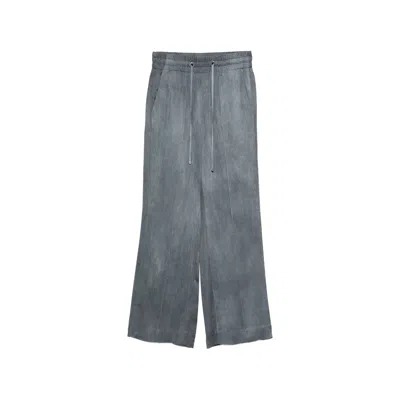 Seafarer Drawstring-fastening Palazzo Pants In Gray