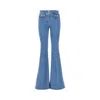 Seafarer Button Flared Jeans In Blue