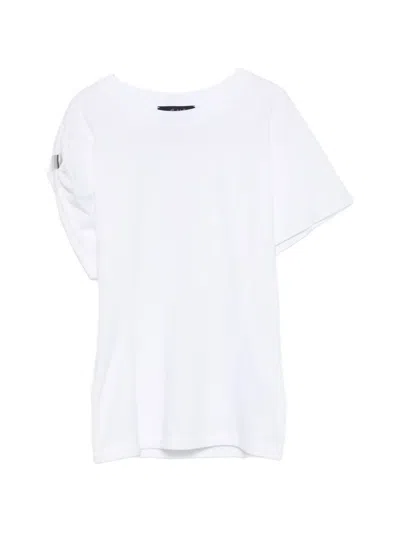 Seafarer Estephani Ruched Sleeve T-shirt In White