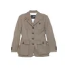 Seafarer Flap-pocket Button Jacket In Brown