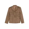 Seafarer Belted Pocket Jacket In Brown