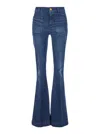 Seafarer 'delphine' Light Blue Flared Jeans With Belt Loops And Logo Lettering On The Rear In Blue