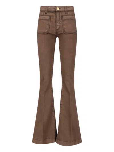 Seafarer Flared Trousers In Brown