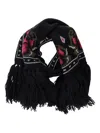 Seafarer Fringed Scarf In Black