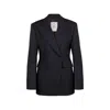 Seafarer Gilda Tailored Jacket Back Vent Lapels In Black