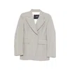 Seafarer Grey Solid Notched Lapel Blazer In Gray