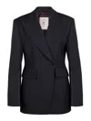 Seafarer Gilda Tailored Jacket Back Vent Lapels In Blue