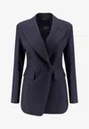 Seafarer Gilda Tailored Jacket Back Vent Lapels In Blue