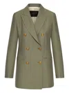 Seafarer Gold-button Double-breasted Blazer In Green