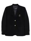 Seafarer Gold-button Patch-pocket Blazer In Black