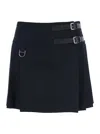 Seafarer Sam Pleated Buckled Skirt In Blue