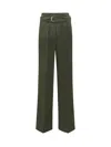 Seafarer Green Relaxed Flat Front Pants In Green