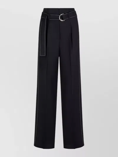 Seafarer Irony Pants Belted Waist Contrast Stitching In Blue