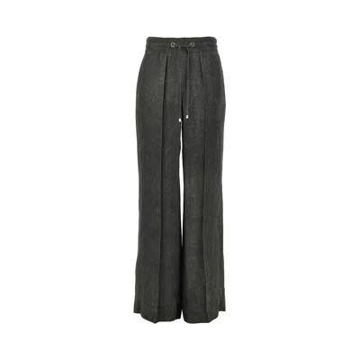 Seafarer Irregularly Dyed Satin 'breeze' Pants In Black