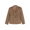 Seafarer Belted Pocket Jacket In Brown