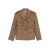 Seafarer Belted Pocket Jacket In Brown