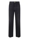 Seafarer Straight Cut Black Jeans With Five-pocket Design In Black