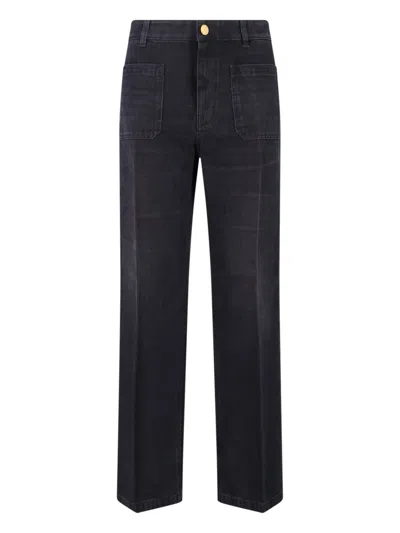 Seafarer Straight Cut Black Jeans With Five-pocket Design