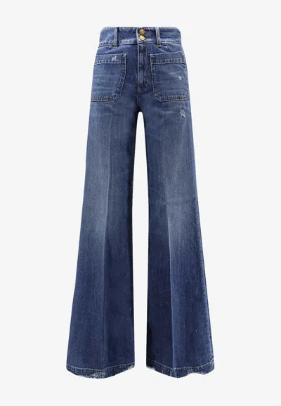 Seafarer Jane Washed Denim Pants In Blue