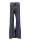 Seafarer Bootcut Jeans In Worn Grey Cotton In Blue