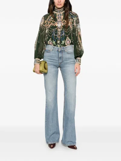 Seafarer Juliet Faded Flared Jeans In Multi