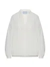 Seafarer Textured Linen-blend Shirt In White