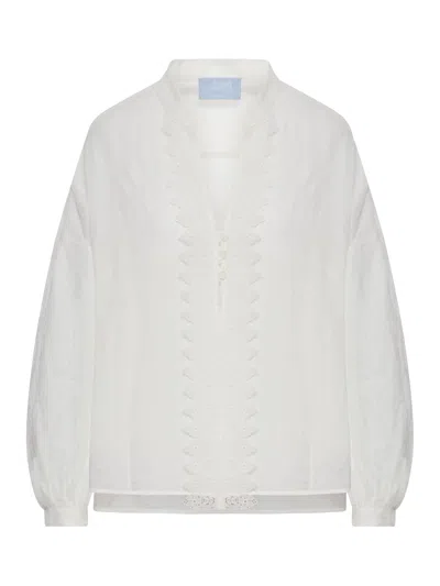 Seafarer Lena Cotton Shirt In White