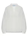 Seafarer Textured Linen-blend Shirt In White