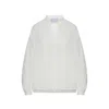 Seafarer Textured Linen-blend Shirt In Gray