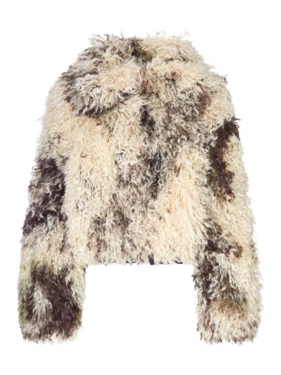 Seafarer Lilly Shearling-effect Jacket In Nude & Neutrals