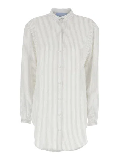 Seafarer Liona Long-sleeved Button-down Shirt In White