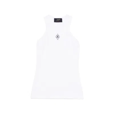 Seafarer Logo Print Top In White