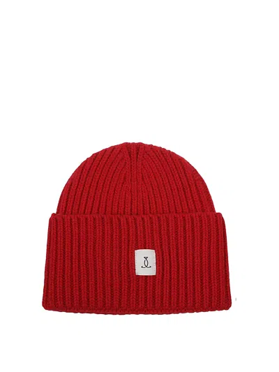 Seafarer Logo Wool Beanie In Red