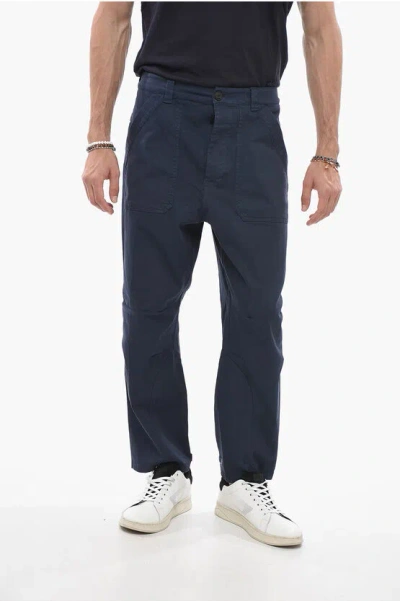 Seafarer Low-waist Cotton Stretch Pants In Blue