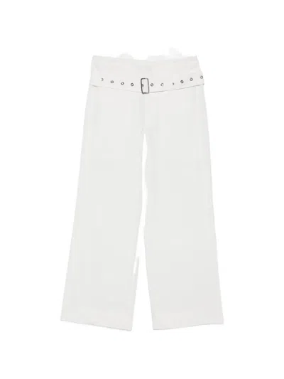 Seafarer Melie Belt-loop Trousers In White