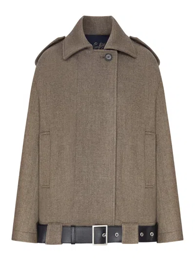 Seafarer Michi Wool Jacket With Belt In Grey