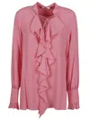 Seafarer Milly Ruched Shirt In Pink
