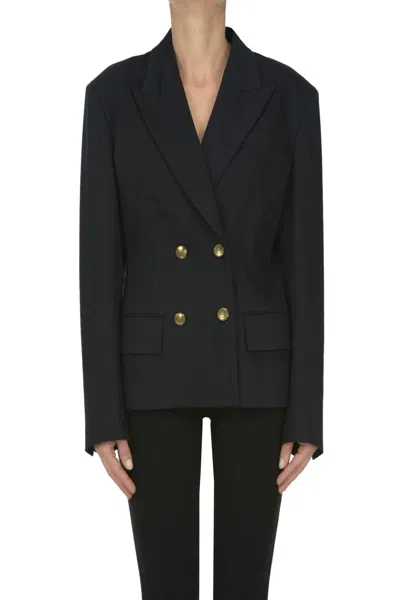 Seafarer Moana Double-breasted Jacket In Black