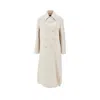 Seafarer 'oris' Double Cloth Long Coat In White