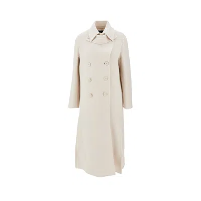 Seafarer 'oris' Double Cloth Long Coat In White