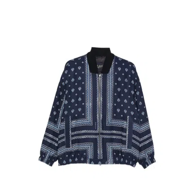 Seafarer Oscar Patterned Jacket In Blue