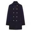 Seafarer Double-breasted Wool And Cashmere Coat In Blue
