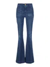Seafarer 'delphine' Light Blue Flared Jeans With Belt Loops And Logo Lettering On The Rear In Blue
