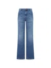 Seafarer Patch-pocket Flared Jeans In Blue