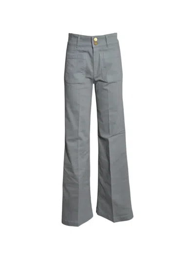 Seafarer Patch-pocket Wide-leg Jeans In Green