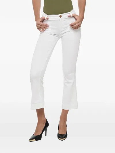 Seafarer Patch-pocket Wide-leg Jeans In White