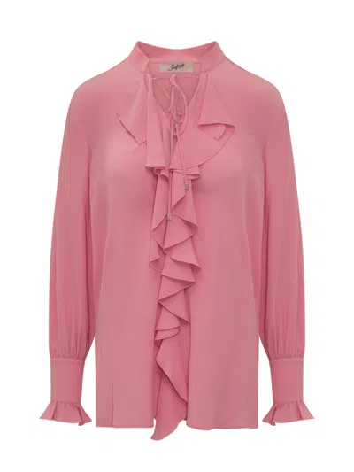 Seafarer Pink Band Collar Top